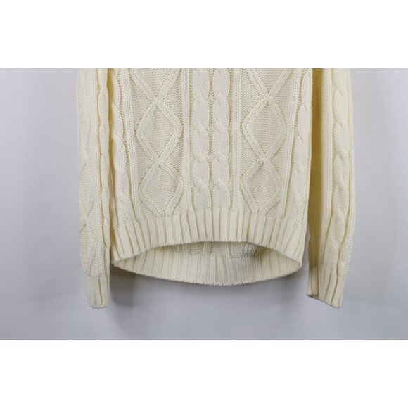 Vintage 70s Streetwear Mens Medium Donegal Fisherman Chunky Cable Knit Sweater - Picture 10 of 10